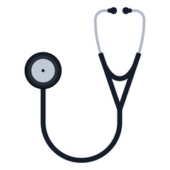 Doctors Stethoscope Tool In Flat Style