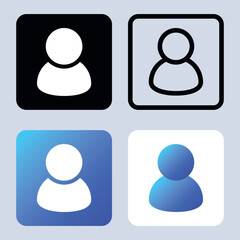 Four User Squares In Different Styles