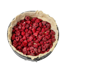 Cooking raspberry pie