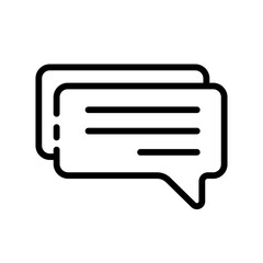 Speech bubble icons set. Communication, app, chat, dialogue, social networks, gadgets, people, interlocutor. Communication concept. Vector line icon on white background