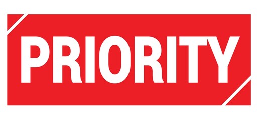 PRIORITY text written on red stamp sign.