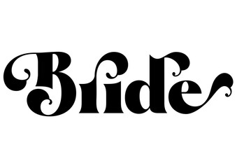 Bride vector files for tshirt print, ai, eps, svg, png ready for print, silhouette cameo