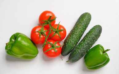 Fresh vegetables for salad
