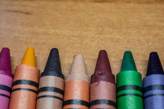 Colored pencils of different colors