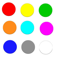 Colorful 3d circles with transparent background