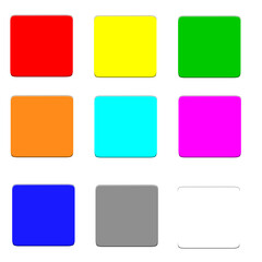 Colorful 3d square shapes with transparent background