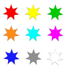 Beautiful illustration of colorful stars with transparent background