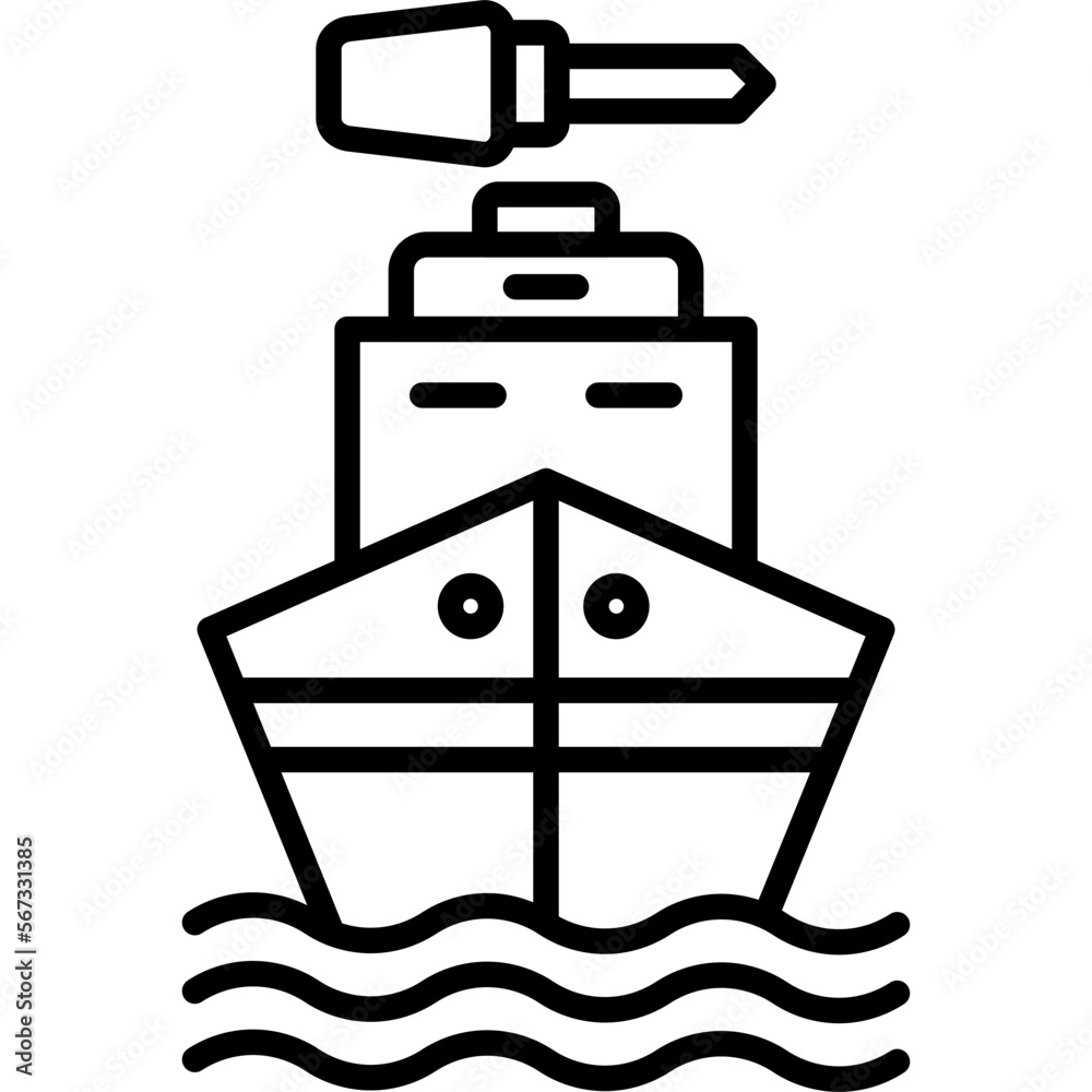 Wall mural Boat Icon