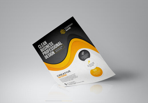 Business Flyer Layout with Colorful Design