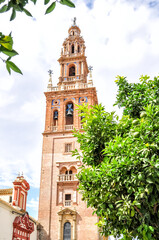 The bell tower of Iglesia de San Pedro in Carmona is certainly a copy of the Giralda minaret in Seville. 