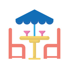 Patio Furniture Vector  Flat Icon Design illustration. Furniture Symbol on White background EPS 10 File