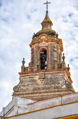 Fototapeta na wymiar San Bartolome tower was completed during the baroque period. Carmona - Sevilla - Spanje 