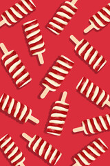 Obraz premium Group of ice cream, popsicles pattern