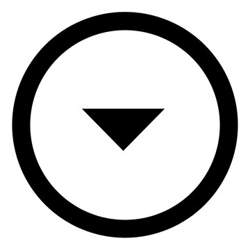 Triangle Arrow Drop Down Circle Icon 