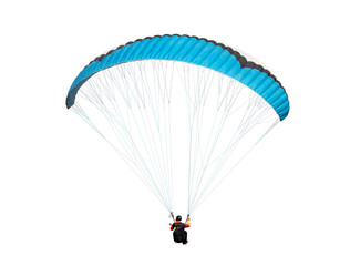 The sportsman flying on a paraglider. isolated on transparent background with clipping path....