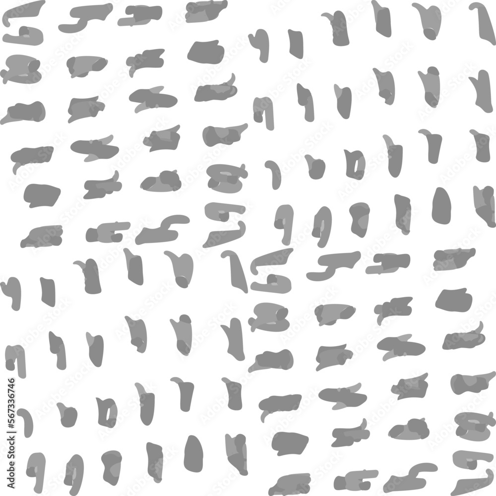 Aufkleber Grayscale monochrome background.Graphite pencil or gray marker simple shapes. Geometric abstract seamless pattern. Minimalistic grid repeat of small elements.