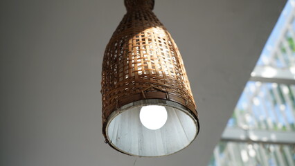 light bulb on the ceiling