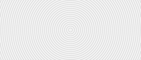 Circle lines pattern on white background. Circle lines pattern for backdrop, brochure, wallpaper template. Realistic lines with repeat circles texture. Simple geometric background, vector illustration