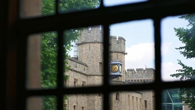 clock in Waterloo barracks, Crown Jewels. Tower of London, England. Iconic British tourist attraction, famous sightseeing, travel in United Kingdom. British royalty, queen of England, monarchy. 