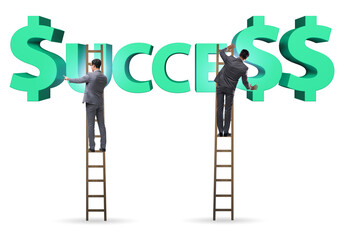 Business success concept with businessman