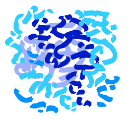 Stylized Blue Abstract Art Background