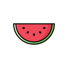 watermelon icon vector design template in white background
