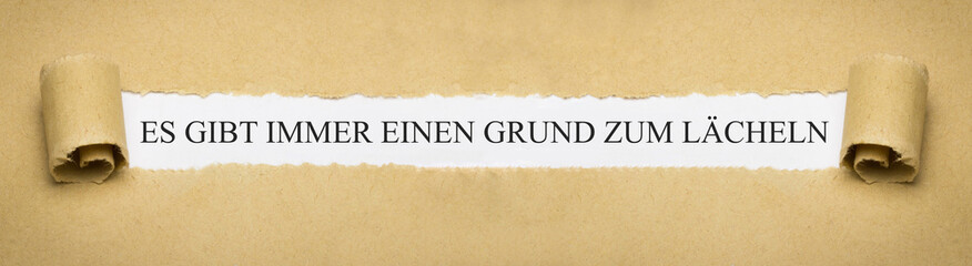 Es gibt immer einen Grund zu lächeln
