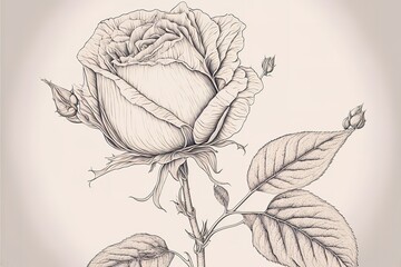 Floral Rose Generative Ai