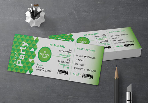 Happy Valentine Day Event Ticket Design Layout