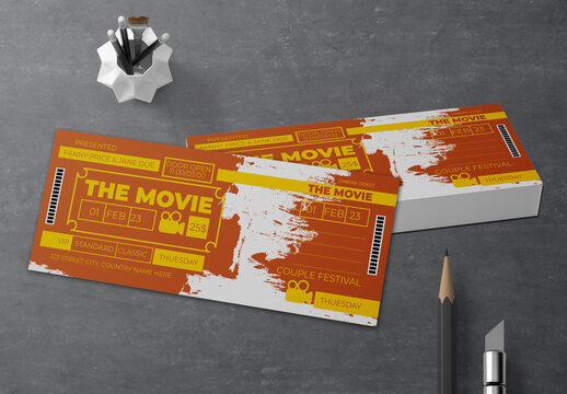 Movie Event Ticket Design Template
