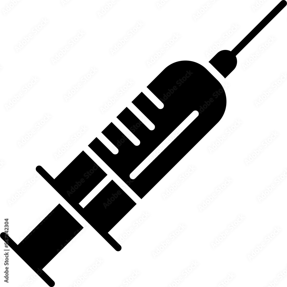 Wall mural syringe icon