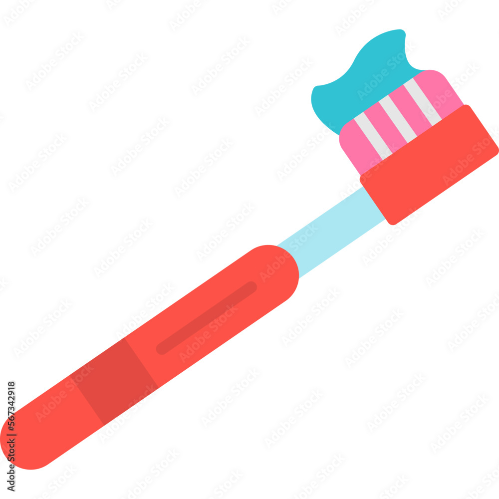 Sticker toothbrush icon