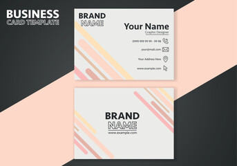 Modern business card template, Back and front business card template. Illustration Vector 