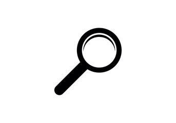 Magnifying glass, search icon. Vector icon isolated in white background.