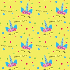 Cute unicorn - seamless pattern