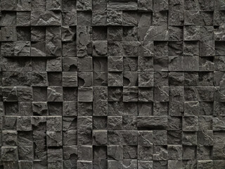 Surface texture of decorative dark grey artificial stone