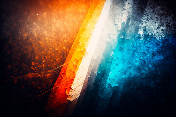Fondo abstracto gradiente de pintura colores contrastados estilo orange and teal, generative ai.