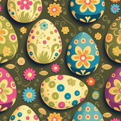Easter Egg Patterns.Generative Ai