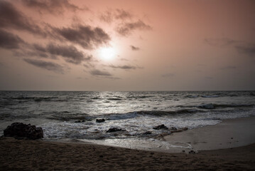 Coucher de soleil sur l'Atlantique