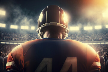 american football palyer in the stadium