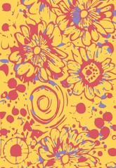 abstract floral background with flowers