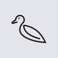 swan logo design template vector image , logo line swan 