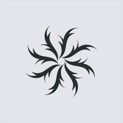 mandala leaf logo icon design vector image