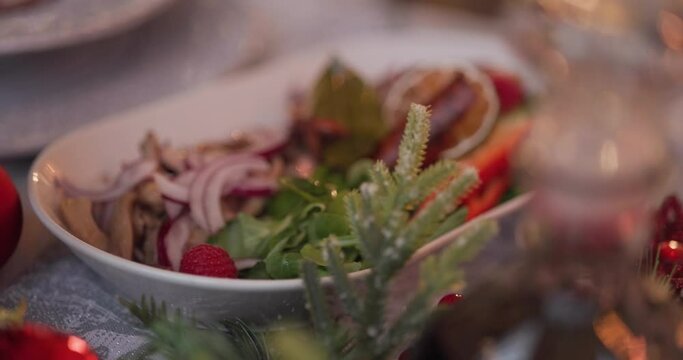 Dishes full of Middle Eastern foods