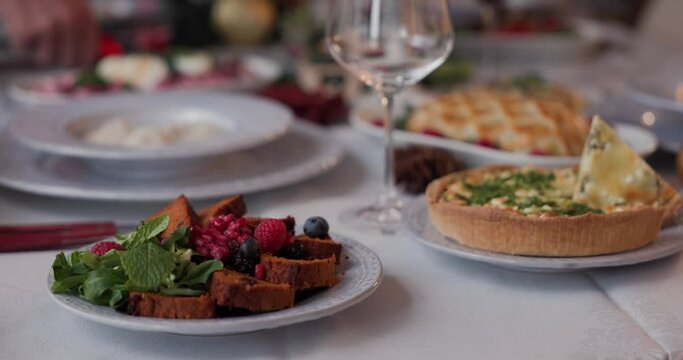 Dishes full of Middle Eastern foods