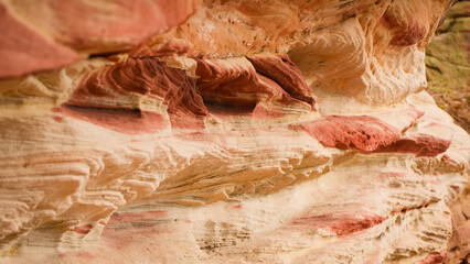 Sandstone texture| Natural Bundsantstein wall in Thuringia, Germany