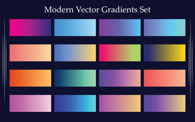 Fototapeta premium Modern Gradient Set Design for yourself 