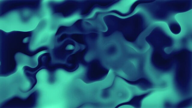 Green and blue abstract liquid background. Seamless loop video animation. 4K footage 3840x2160