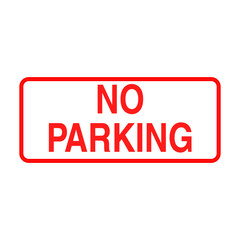No Parking Sign on Transparent background