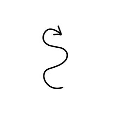 Naklejka premium hand drawn arrow